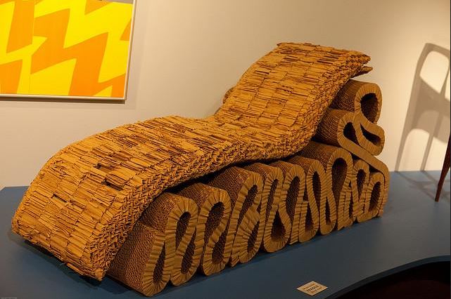 cardboard chaise lounge